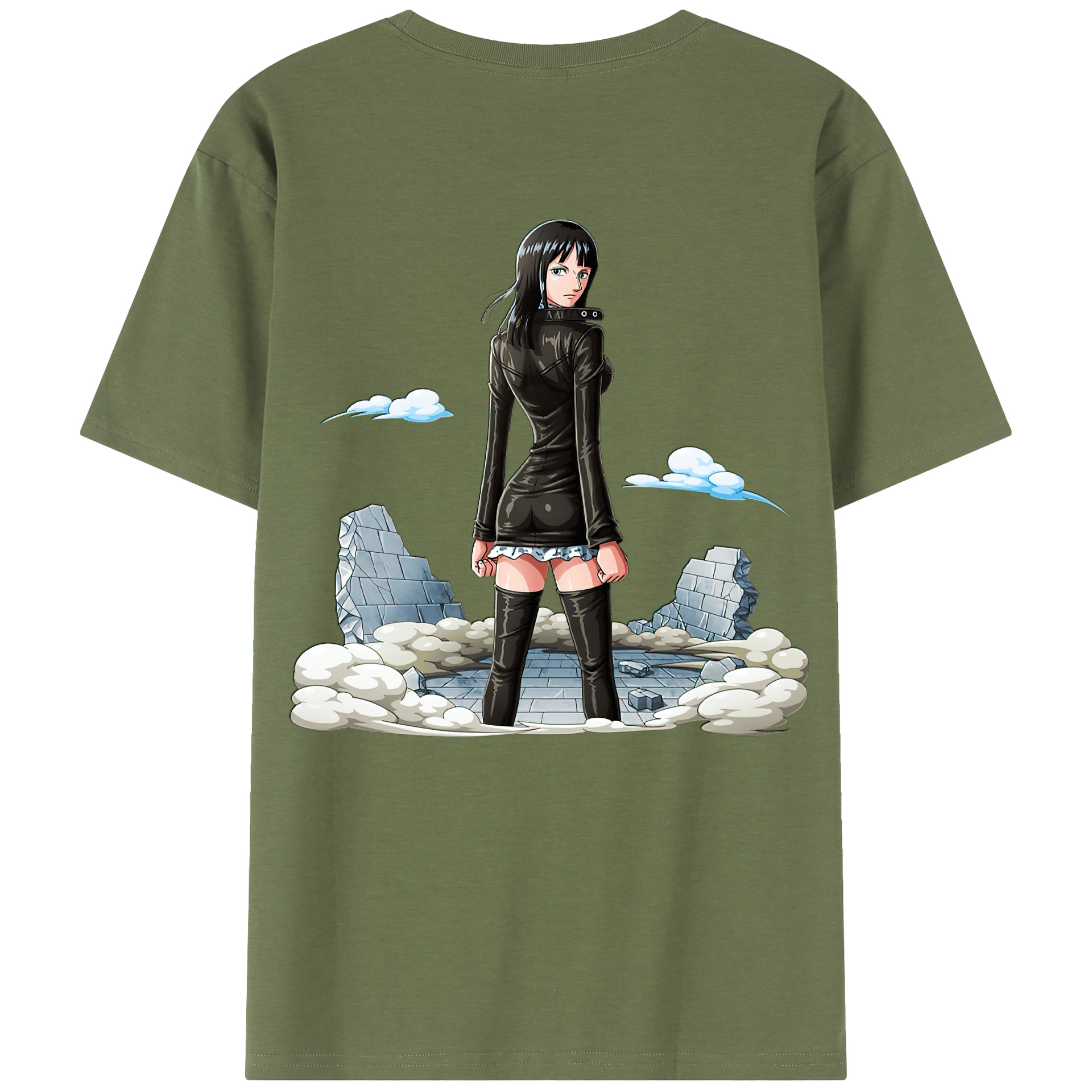 ワンピース ニコ・ロビン ONE PIECE Nico Robin 綿100％半袖Tシャツ（背面プリント）